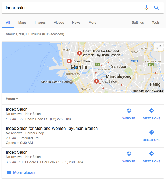 2 Search Result Branches