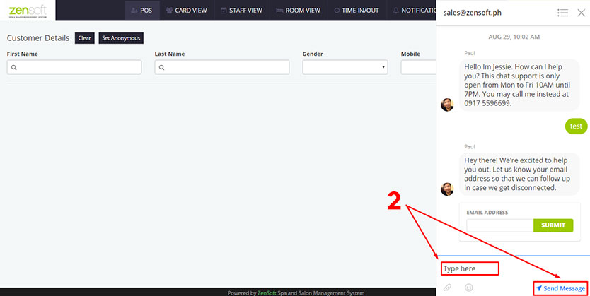 Chat Support (2 of 2)