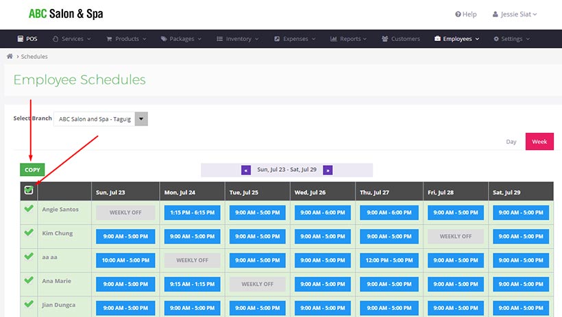 Copy Schedule