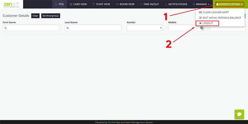 Logout (1 of 2)