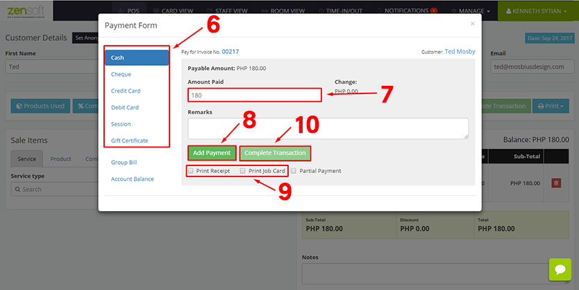Paying Account Balance (3 of 3)