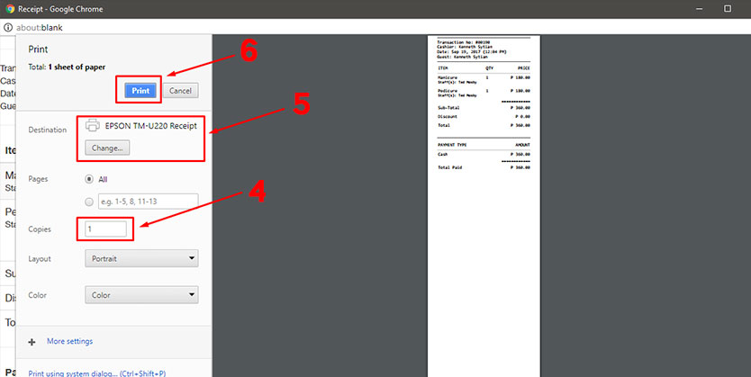 Print Receipts And Job Card (3 of 5)