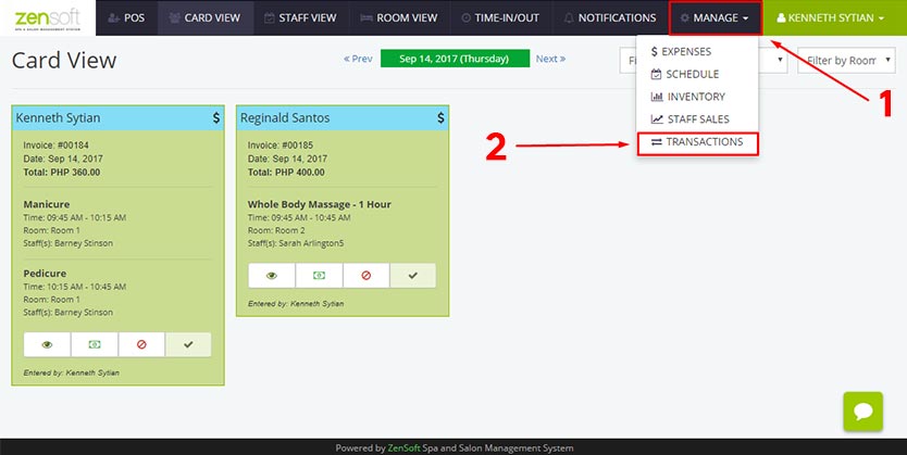 Reviewing Completed Transactions (1 of 2)