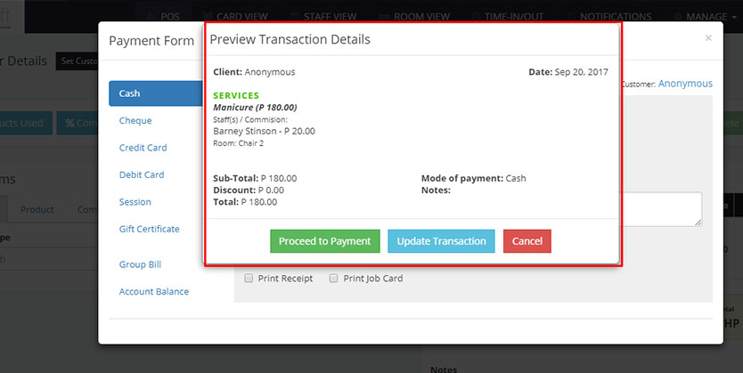 Transaction Review