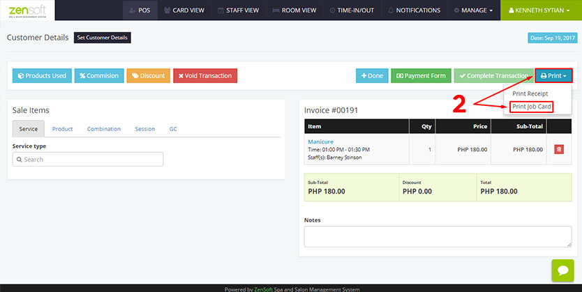 Print Receipts And Job Card9